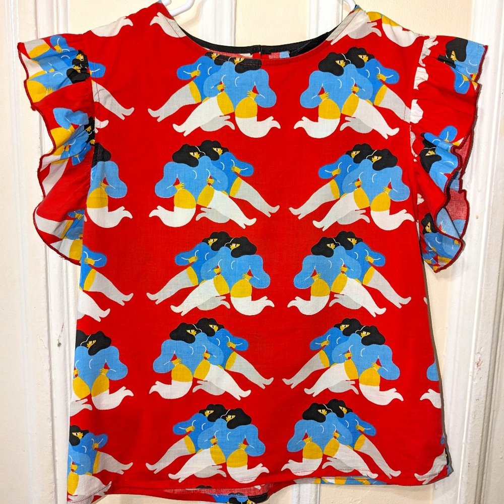 NOOWORKS Double Ladies Ruffle Top size: M